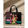 Priyaasi PU Leather Rajasthani Folk Digital Printed Tote Bag for Women's - Stylish Trendy Casual Handbag with Zipper Closure for Office College, 5 image