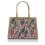 Priyaasi PU Leather Paisley Kalamkari Chain Wallet and Tote Bag Set for Women's - Stylish Trendy Casual Handbag with Magnetic Closure and Chain Wallet with Zipper Closure for Office College, 5 image