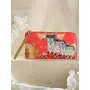 Priyaasi Red WahCow Zipper Wallet for Women's - Stylish Trendy Casual Ladies Money Purse with Card Holder Zipper Closure for Office College, 2 image