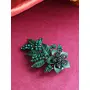 Priyaasi Leaf Design Alligator Hair Clip/s with Green Stone for Women and Girls, 3 image