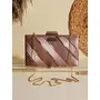 Priyaasi Lavender Love Streaky Golden Clutch for Women | Ladies Wallet Hand Purse for Parties | Trendy Gifts for Women, 3 image