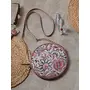 Priyaasi Floral Motif Cross Body Bag Round Sling Bag for Women - Ladies Wallet Cell Phone Purse Pouch Mini Shoulder Bag with Strap Slip in Card Slots, 5 image