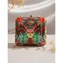 Priyaasi Royal Outline Multicolor Square Clutch for Women | Stylish Printed Hand Purse Ladies Wallet | Gifts for Women, 3 image