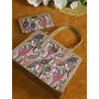 Priyaasi PU Leather Paisley Kalamkari Chain Wallet and Tote Bag Set for Women's - Stylish Trendy Casual Handbag with Magnetic Closure and Chain Wallet with Zipper Closure for Office College, 4 image