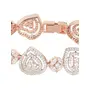 Priyaasi Captivating s Rose Gold Bracelet for Women | Studded | Layered Link Design Girls Bracelet | Clasp Closure | Great Gift for Women | Size - 2.6, 7 image