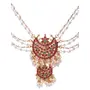 Priyaasi Golden ColorRed & Gold Coloured Stone Juda Hair Accessories for Women & Girls, 5 image