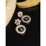 Priyaasi Pretty Drop Earrings for Women | Rose Gold-Color| Round Flower Earrings for Women & Girls | Stylish Jewellery for Parties & weddings | Gift for Women, 5 image