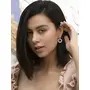 Priyaasi Pretty Drop Earrings for Women | Rose Gold-Color| Round Flower Earrings for Women & Girls | Stylish Jewellery for Parties & weddings | Gift for Women, 4 image