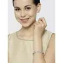 Priyaasi Captivating s Rose Gold Bracelet for Women | Studded | Layered Link Design Girls Bracelet | Clasp Closure | Great Gift for Women | Size - 2.6, 5 image