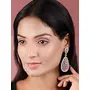 Priyaasi Teardrop Design Earrings for Women | Stylish Drop Party Earrings | Rose Gold Earrings Set for Women | Fashion Statement Earrings, 3 image