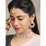 Priyaasi k Stone Kundan Jewellery Set for Women | Bridal Jewellery | Choker Set for Women | k Stone Jewellery Set for Women & Girls with Earrings & Maangtikka, 4 image