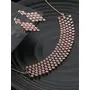 Priyaasi Jewellery Set for Women | Fancy & Bold Tiny Flower Link Pattern | Rose Gold-ColorChoker Set | Jewellery Set for Women - Wedding Engagement, 4 image