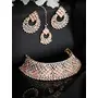 Priyaasi k Stone Kundan Jewellery Set for Women | Bridal Jewellery | Choker Set for Women | k Stone Jewellery Set for Women & Girls with Earrings & Maangtikka, 5 image