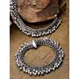 Priyaasi Silver Anklets for Women | Traditional Pattern with Ghungroo | German Silver Anklets for Women | Stylish Heavy Bold Look | Screw Closure | Set of 2, 4 image