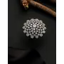 Priyaasi Floral Silver-ColorCocktail Ring For Women, 3 image