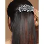 Priyaasi Grey Floral Studded Barrette Back Hair Clip, 3 image