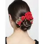 Priyaasi Beautiful Red Rose Hair Accessory Set For Women And Girls, 5 image