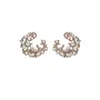 Priyaasi Studded Pearl Silver Rose Golden ColorEarring Set, 2 image