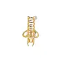 Priyaasi Pearl Studded Fish Tail Gold-ColorClaw Clip, 11 image