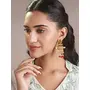 Priyaasi k Goddess Laxmi Gold-ColorDrop Earrings, 5 image