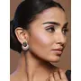 Priyaasi Green Floral AD Rose Gold-ColorChandabli Earrings, 5 image