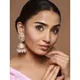 Priyaasi Pretty k Pearl Gold-ColorJhumka Earrings, 7 image