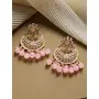 Priyaasi Studded k Floral Gold-ColorChandbali Earrings for women, 4 image