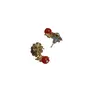 Priyaasi Multicolor Floral Studded Golden ColorChoker Jewellery Set, 8 image