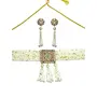 Priyaasi k Studded Floral Block Golden ColorChoker Jewellery Set, 3 image