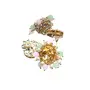 Priyaasi Multicolor Floral Kundan Golden ColorChoker Jewellery Set, 11 image