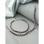 Priyaasi Red Beads Geometric Block Anklet Set, 14 image