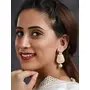 Priyaasi White Golden ColorPearl Drop Earrings, 8 image
