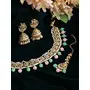 Priyaasi Multicolor Floral Kundan Golden ColorChoker Jewellery Set, 17 image