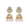 Priyaasi Multicolor Floral Kundan Golden ColorChoker Jewellery Set, 5 image