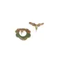 Priyaasi Green Floral Studded Golden ColorEarrings, 2 image