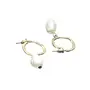 Priyaasi Rose Golden ColorBrass Hoops and Stud Earrings with Pearls for Womens Girls - Trendy Modern Earrings Set of 6, 8 image