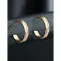 Priyaasi Patterned Golden ColorHalf Hoops Earrings for Womens Girls - Trendy Modern Earrings Gold, 5 image