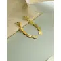 Priyaasi Hammered Golden ColorDrop Earrings for Women's and Girls - Trendy Modern Earrings Gold, 6 image