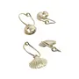Priyaasi Rose Golden ColorBrass Drop Earrings with Pearl for Womens Girls - Trendy Modern Earrings Set of 5, 5 image