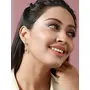 Priyaasi Rose Golden ColorBrass Drop Earrings with Pearl for Womens Girls - Trendy Modern Earrings Set of 5, 11 image