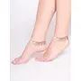 Priyaasi Silver ColorOxidized Anklets, 8 image