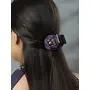 Priyaasi Purple Black Plastic Set of 2 Floral Claw Clip Hair Accessories, 8 image