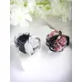 Priyaasi k Grey Plastic Set of 2 Floral Claw Clip Hair Accessories, 2 image