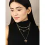 Priyaasi Golden ColorPendant Layered Necklace, 11 image