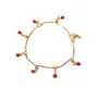 Priyaasi Golden ColorKundan Anklets for Women and Girls (Gold & Maroon), 2 image