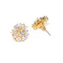 Priyaasi Floral Shaped Golden ColorStud Earring For Women And Girls, 2 image
