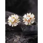 Priyaasi Floral Shaped Golden ColorStud Earring For Women And Girls, 8 image