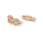 Priyaasi Gold-ColorDrop Earrings With Artificial Stones for Women (Peach), 5 image