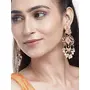 Priyaasi Gold-ColorDrop Earrings With Artificial Stones for Women (Peach), 8 image