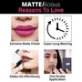 Nykaa MATTE-ilicious Lip Crayon - Jade Rose (2.8gm) shade No 11 With Prove Your Point Cosmetic Sharpener, 4 image